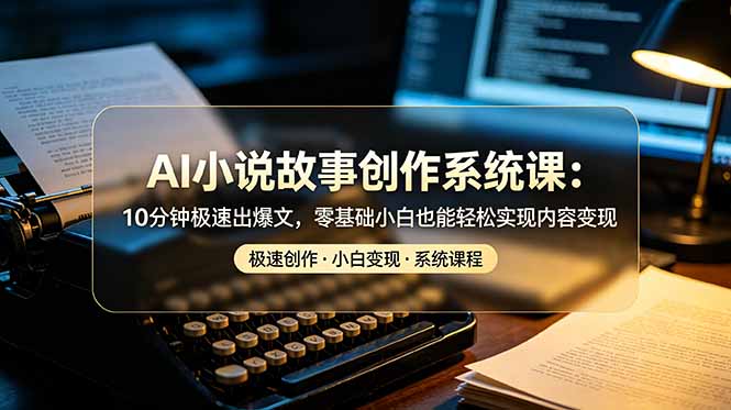 AI小说故事创作系统课：10分钟极速出爆文，零基础小白也能轻松实现内容变现-知识星球