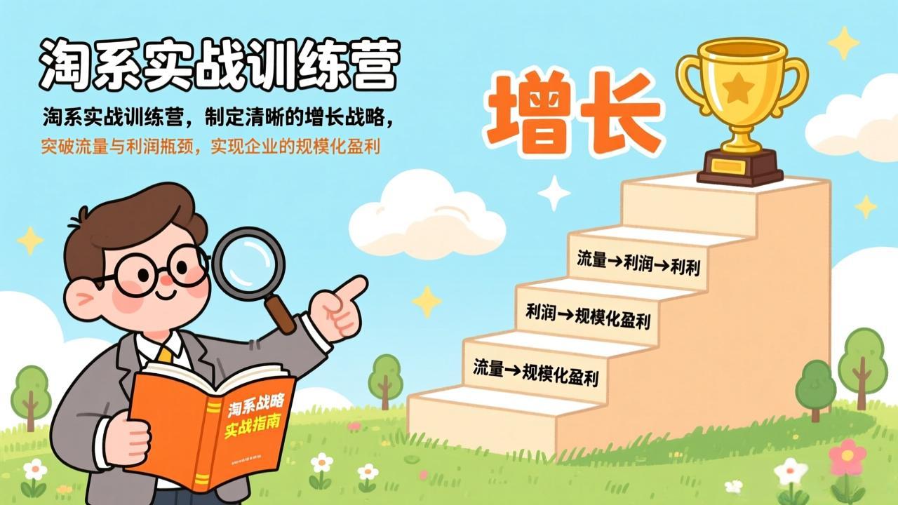 淘系实战训练营，制定清晰的增长战略，突破流量与利润瓶颈，实现企业的规模化盈利-知识星球