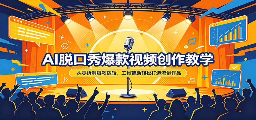 AI脱口秀爆款视频创作教学：从零拆解爆款逻辑，工具辅助轻松打造流量作品-知识星球