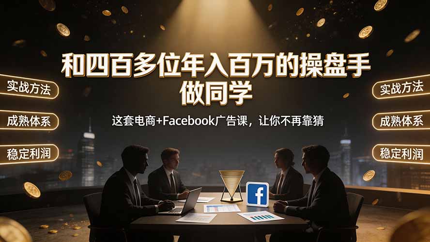 和四百多位年入百万的操盘手做同学——这套电商+Facebook广告课，让你不再靠猜【原创双语字幕】-知识星球