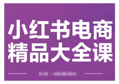 小红书电商精品大全课，快速掌握小红书运营技巧，实现精准引流与爆单目标，轻松玩转小红书电商(更新2月)-小禾网创