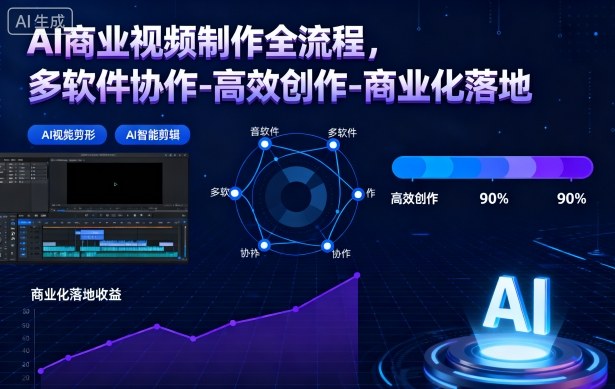 AI商业视频制作全流程，多软件协作-高效创作-商业化落地-知识星球