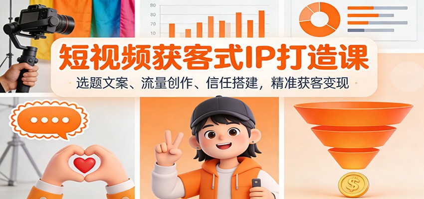 短视频获客式IP打造课：选题文案、流量创作、信任搭建，精准获客变现-知识星球