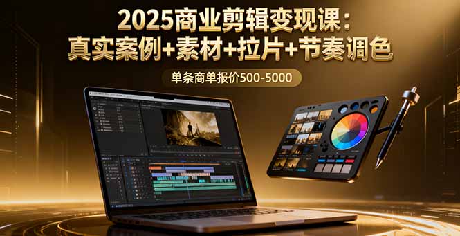 2025商业剪辑变现课：真实案例+素材+拉片+节奏调色，单条商单报价500-5000-知识星球