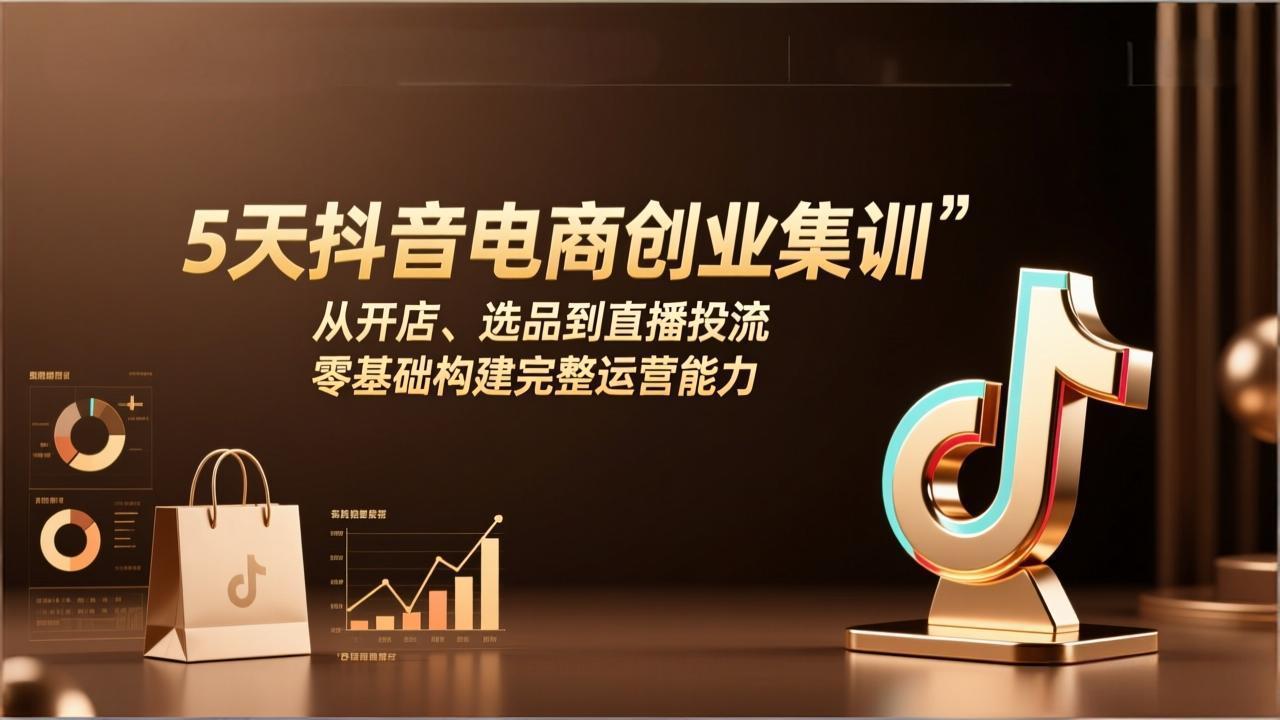 5天抖音电商创业集训：从开店、选品到直播投流，零基础构建完整运营能力-知识星球