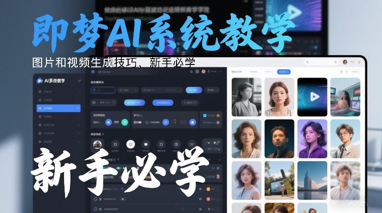 即梦AI系统教学，图片和视频生成技巧，新手必学-知识星球