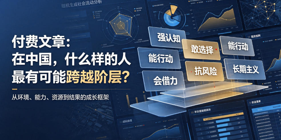 付费文章：在中国，什么样的人最有可能跨越阶层？-知识星球