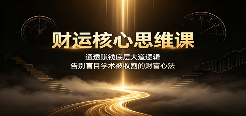 财运核心思维课：通透赚钱底层大道逻辑，告别盲目学术被收割的财富心法-知识星球
