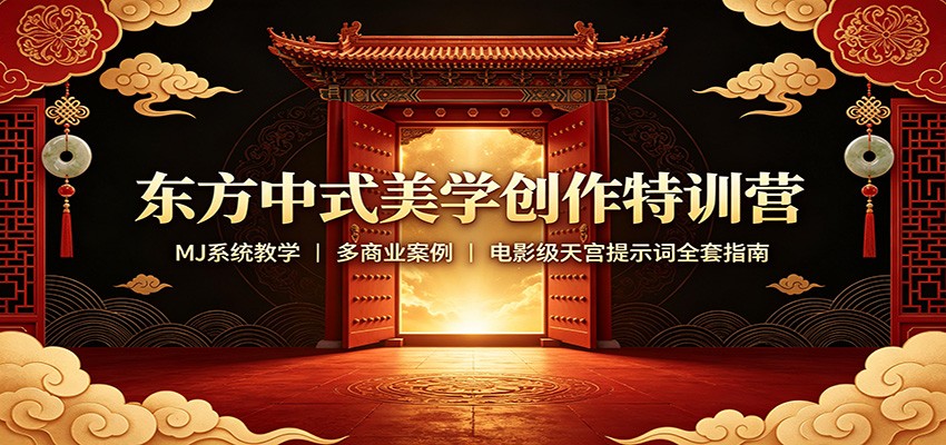 东方中式美学创作特训营：MJ系统教学，多商业案例，电影级天宫提示词全套指南-知识星球