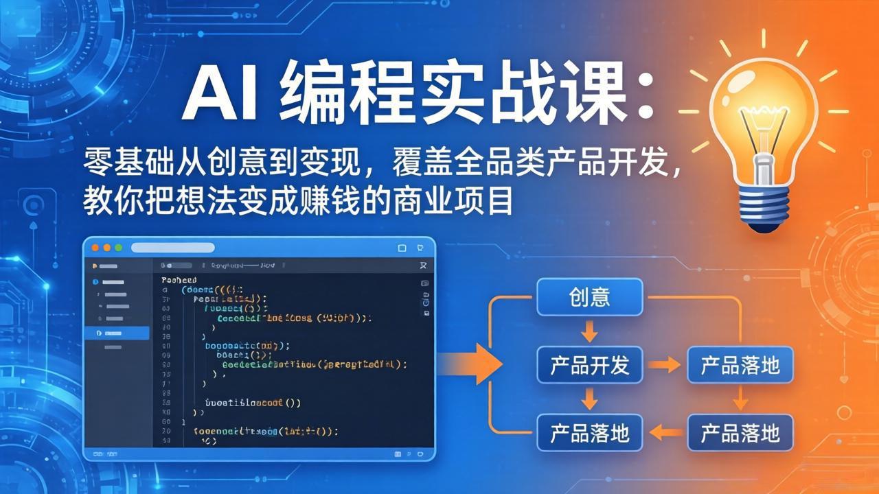 AI编程实战课-第三期-5月9更新：零基础从创意到变现，覆盖全品类产品开发，把想法变成赚钱项目-知识星球