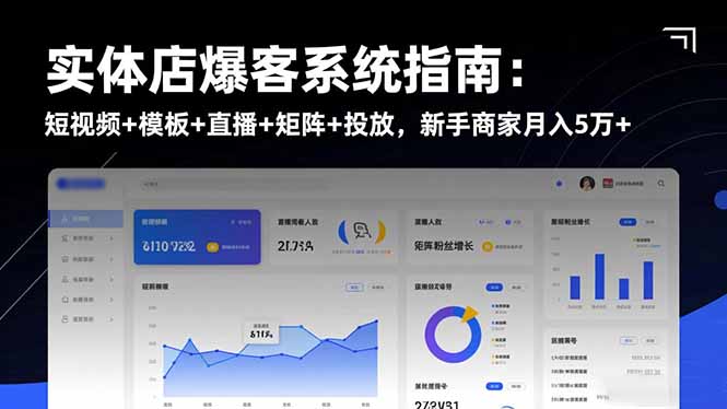 实体店爆客系统指南：短视频+模板+直播+矩阵+投放，新手商家月入5万+-知识星球