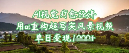 AI视觉疗愈经济：用ai重构超写实风景视频，单日变现多张-小禾网创