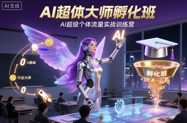 AI超体大师孵化班，AI超级个体流量实战训练营-知识星球