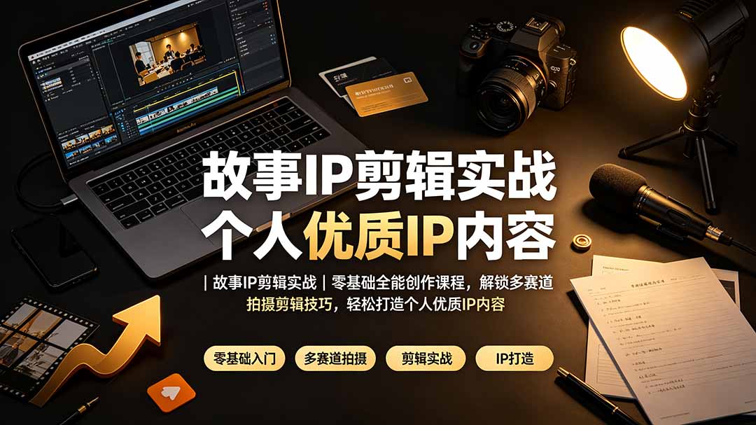 故事IP剪辑实战｜零基础全能创作课程，解锁多赛道拍摄剪辑技巧，轻松打造个人优质IP内容-知识星球