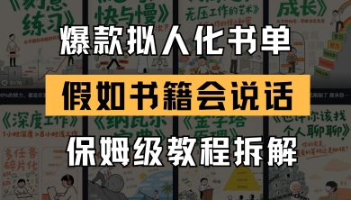 最新爆款拟人化书单玩法，假如书籍会说话，保姆级教程-知识星球