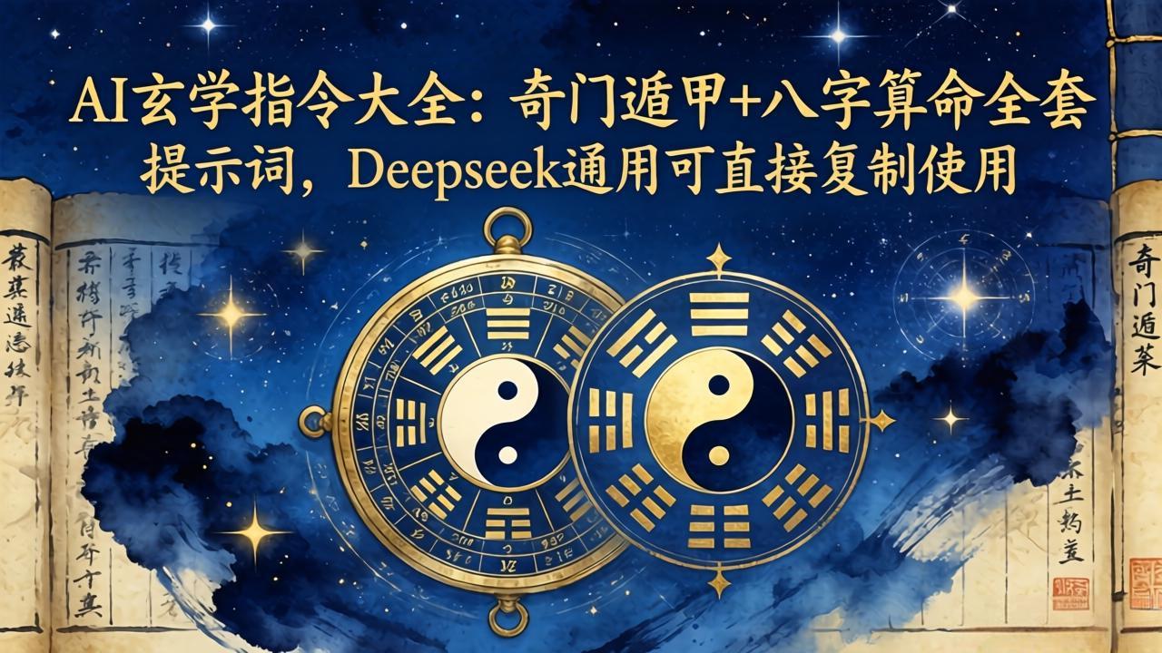 AI玄学指令大全：奇门遁甲+八字算命全套提示词，Deepseek通用可直接复制使用-知识星球