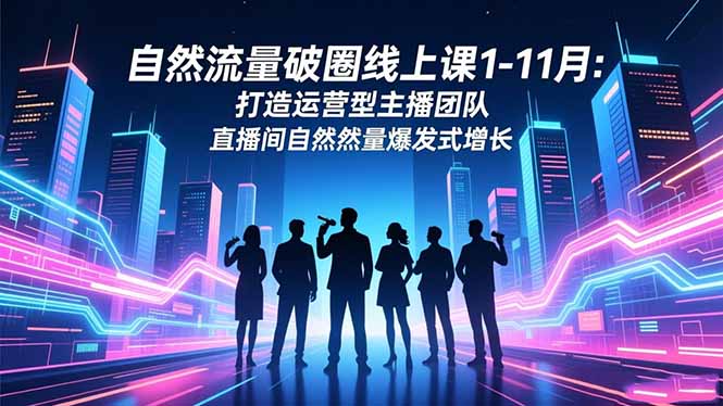 自然流量破圈线上课1-11月：打造运营型主播团队 直播间自然流量爆发式增长-知识星球