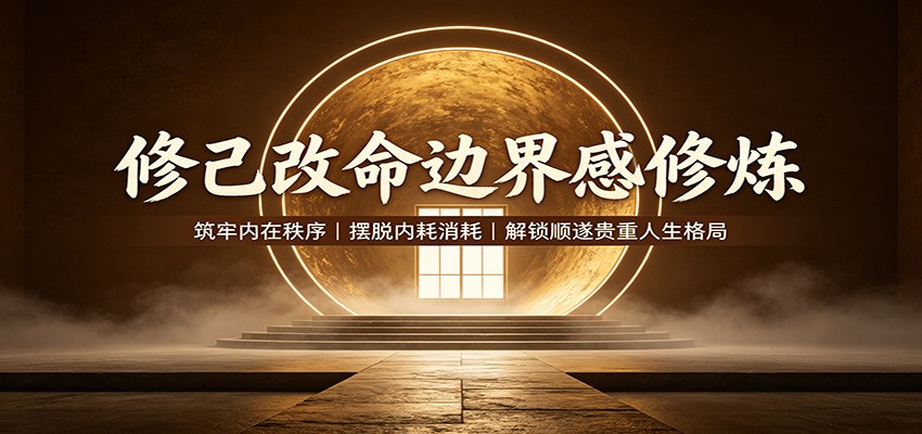 修己改命边界感修炼：筑牢内在秩序，摆脱内耗消耗，解锁顺遂贵重人生格局-知识星球
