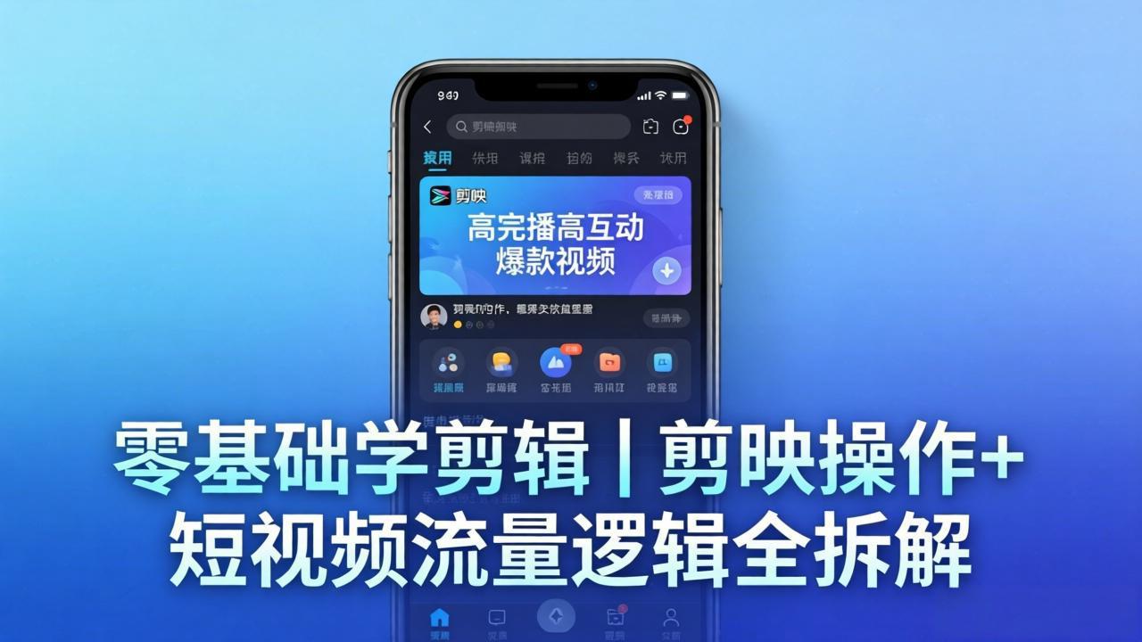 【零基础学剪辑】剪映操作+短视频流量逻辑全拆解｜手把手教你剪出高完播高互动爆款视频-知识星球