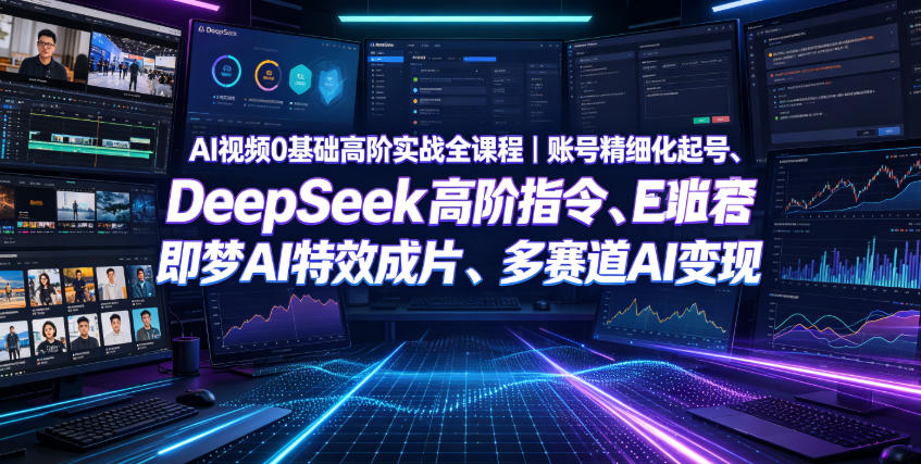 AI视频0基础高阶实战全课程｜账号精细化起号、DeepSeek高阶指令、即梦AI特效成片、多赛道AI短视频量产变现-知识星球