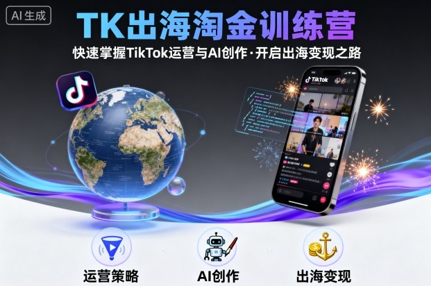 TK出海淘金训练营,助你快速掌握TikTok运营与AI创作,开启出海变现之路-知识星球
