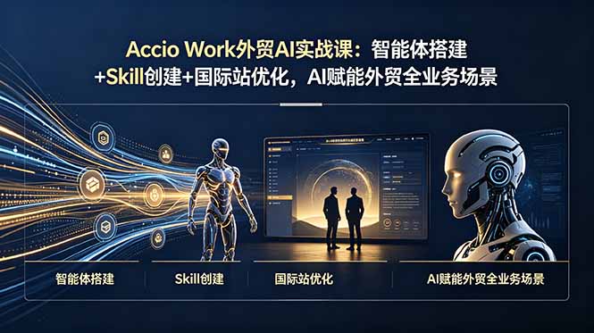 Accio Work外贸AI实战课：智能体搭建+Skill创建+国际站优化，AI赋能外贸全业务场景-知识星球