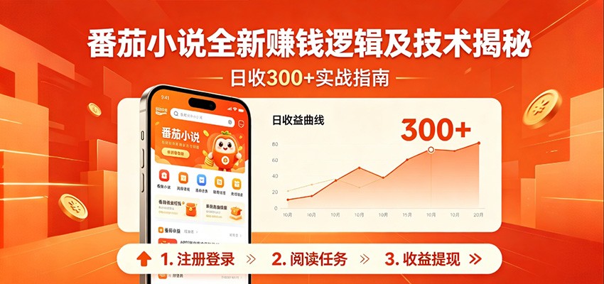 番茄小说全新赚钱逻辑及技术日收300+，小白新书皆可做！无脑赚就行了！-知识星球