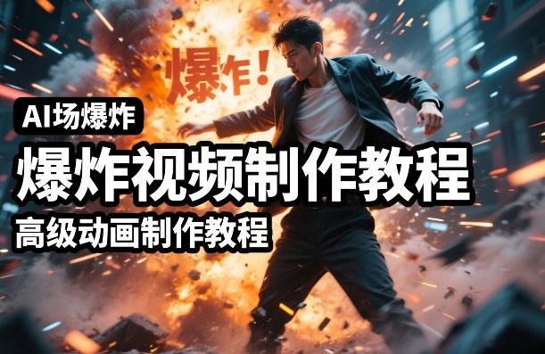 AI场景爆炸视频制作教程，利用人物实拍视频制作出高级的动画特效-知识星球