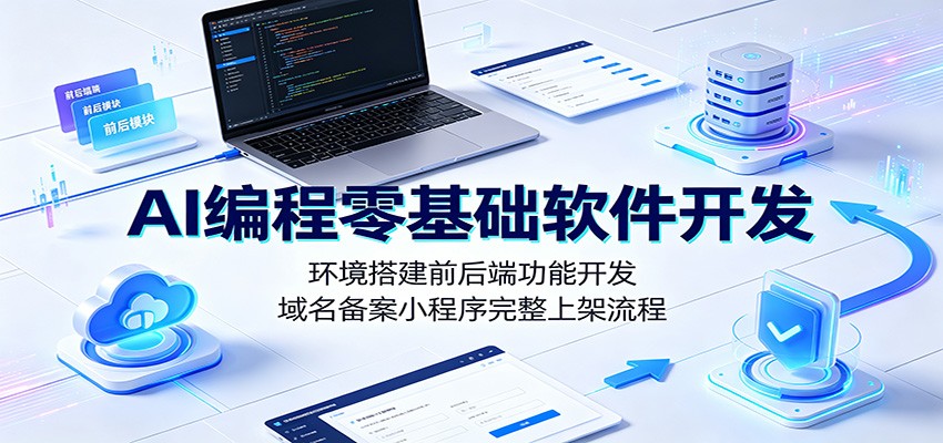 AI编程零基础软件开发：环境搭建前后端功能开发，域名备案小程序完整上架流程-知识星球