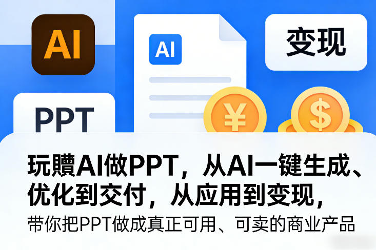 玩賺AI做PPT，从AI一键生成、优化到交付，从应用到变现，带你把PPT做成真正可用、可卖的商业产品(更新0513)-知识星球
