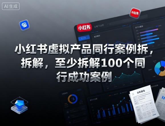 小红书虚拟产品同行案例拆解，至少拆解100个同行成功案例(完结)-知识星球