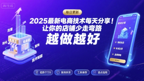 2025最新电商技术每天分享，让你的店铺少走弯路，越做越好(更新11月)-知识星球