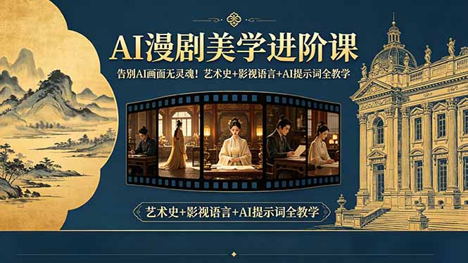 告别AI画面无灵魂！AI漫剧美学进阶课，艺术史+影视语言+AI提示词全教学-知识星球