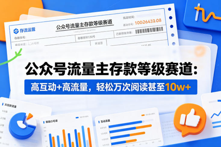公众号流量主之存款等级赛道，高互动+高流量，轻松达到万次阅读，甚至10w+-知识星球