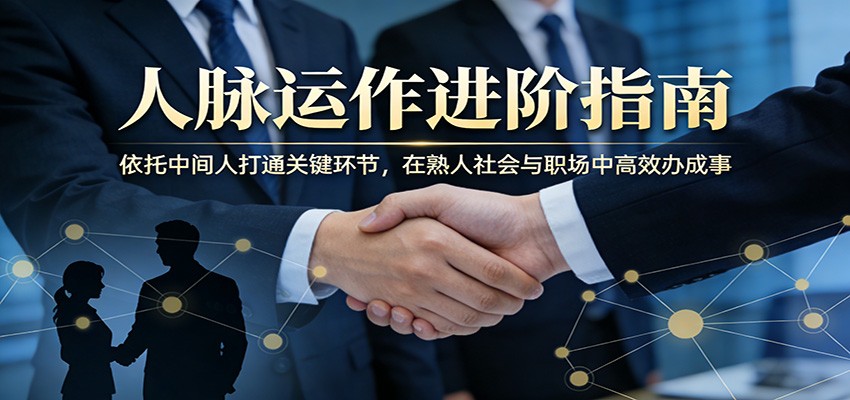 付费文章：人脉运作进阶指南，依托中间人打通关键环节，在熟人社会与职场中高效办成事-知识星球