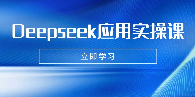 Deepseek应用实操课：AI制作数字妈妈、写真、短视频，辅导作业，PPT制作等-小禾网创