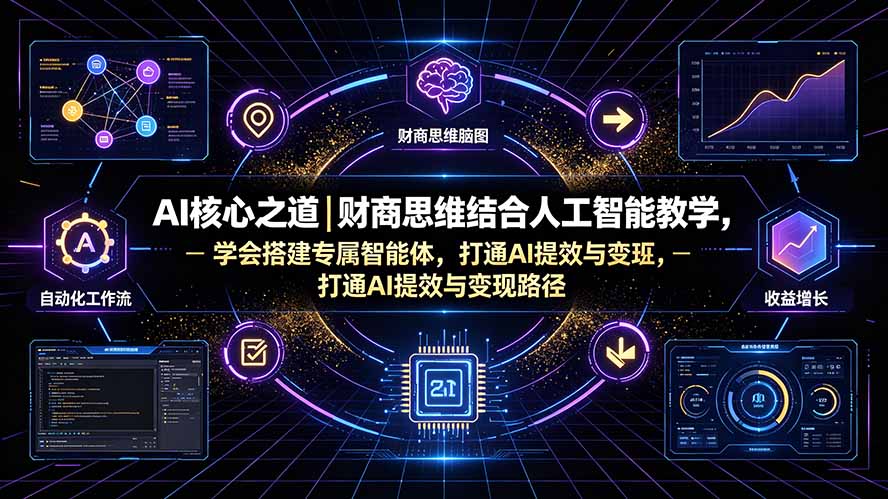 AI核心之道｜财商思维结合人工智能教学，学会搭建专属智能体，打通AI提效与变现路径-知识星球