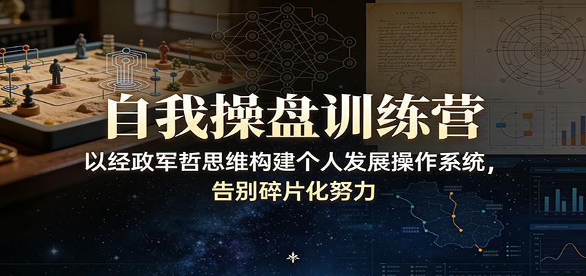 自我操盘训练营：以经政军哲思维构建个人发展操作系统，告别碎片化努力-知识星球