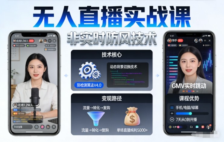 宝子哥无人直播实战课，非实时防风技术，聚焦抖音快手等平台直播带货，轻松开启直播变现之路(更新2026年07月24日)-知识星球