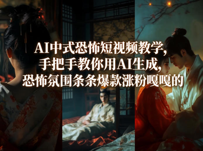 AI中式恐怖短视频教学,手把手教你用AI生成,恐怖氛围条条爆款涨粉嘎嘎的-知识星球