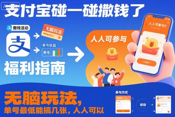 支付宝碰一碰撒钱了，无脑玩法，单号最低能搞几张，人人可以撸【揭秘】-知识星球