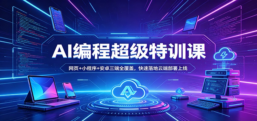 AI编程超级特训课：网页+小程序+安卓三端全覆盖，快速落地云端部署上线-知识星球
