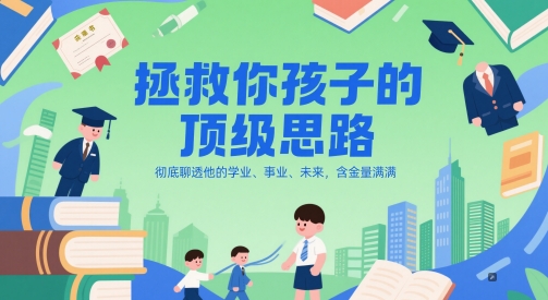 付费文章：拯救你孩子的顶级思路，彻底聊透他的学业、事业、未来，含金量满满-知识星球