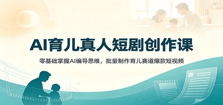 AI育儿真人短剧创作课：零基础掌握AI编导思维，批量制作育儿赛道爆款短视频-知识星球