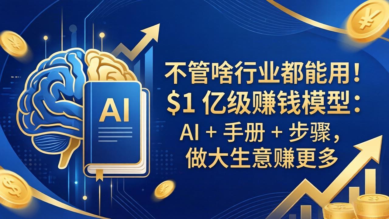 不管啥行业都能用！$1 亿级赚钱模型：AI + 手册 + 步骤，做大生意赚更多-知识星球