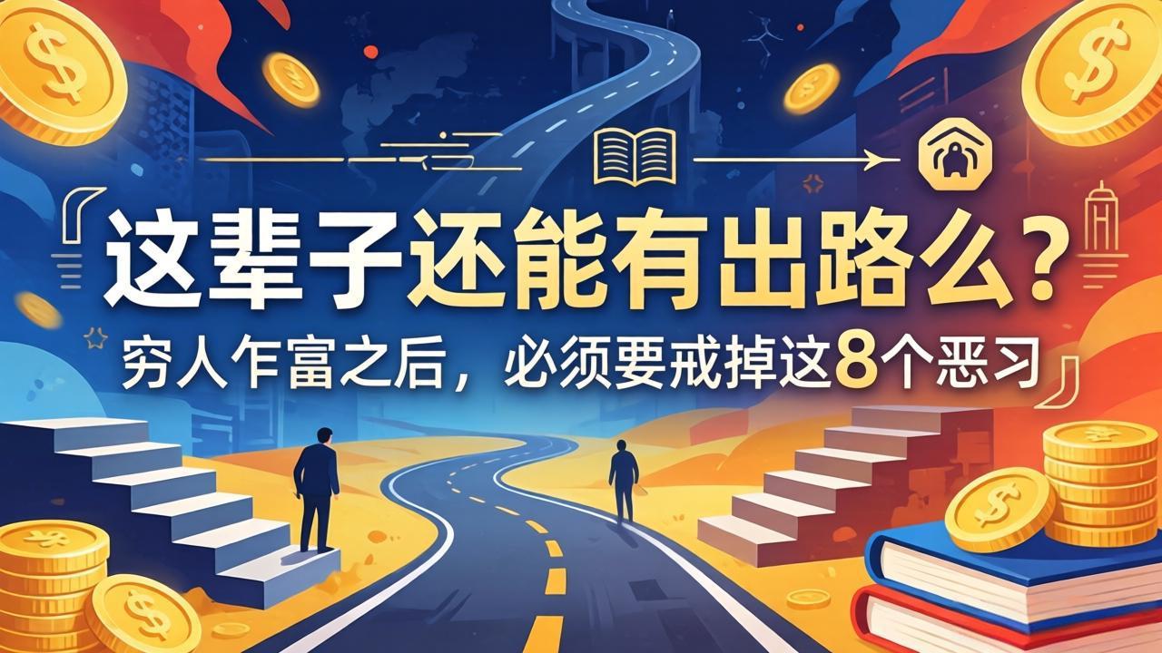 关于人生两篇付费文章【这辈子还能有出路么？】【穷人乍富之后，必须要戒掉这8个恶习】-知识星球