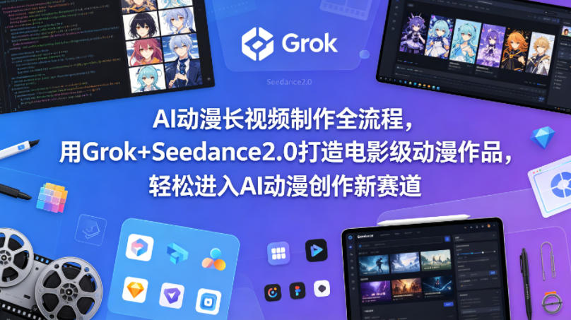 AI动漫长视频制作全流程，用Grok+Seedance2.0打造电影级动漫作品，轻松进入AI动漫创作新赛道-知识星球