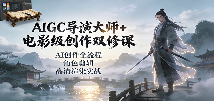 AIGC导演大师+电影级创作双修课：AI创作全流程、角色剪辑、高清渲染实战-知识星球