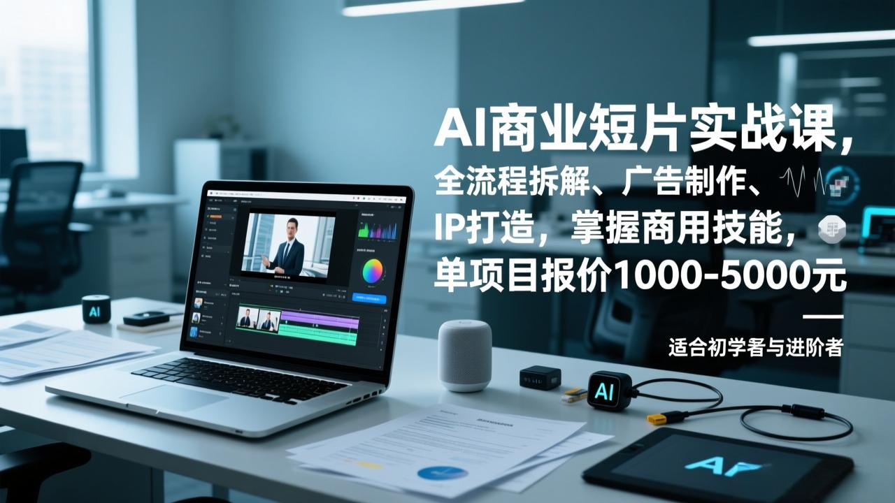 AI商业短片实战课,全流程拆解、广告制作、IP打造,掌握商用技能,单项目报价1000-5000元-知识星球
