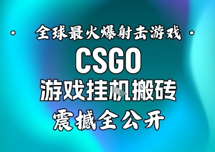 【年底大揭秘】基于全球最火爆的射击CSGO游戏挂G搬砖，日入5张+，震撼公开-知识星球